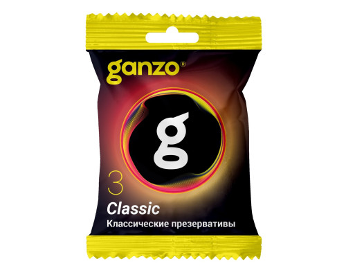 Классические презервативы Ganzo Classic в мягкой упаковке - 3 шт.