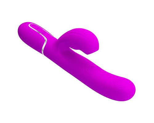 Лиловый вибратор-кролик с пульсацией Perdita - 22,8 см.