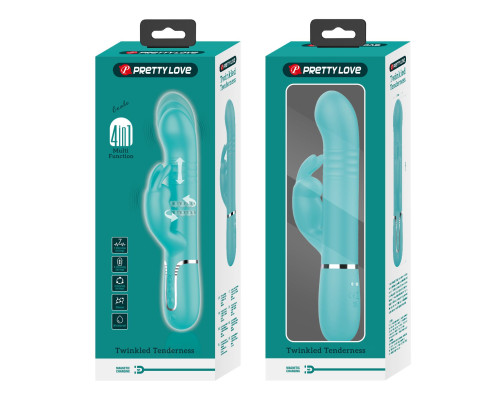 Мятный вибратор Coale с ротацией бусин и возвратно-поступательными движениями - 22,6 см.