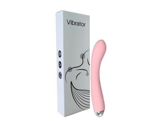 Розовый гибкий силиконовый вибратор - 20,5 см.