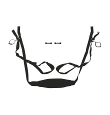 Черные секс-качели с фиксацией на двери