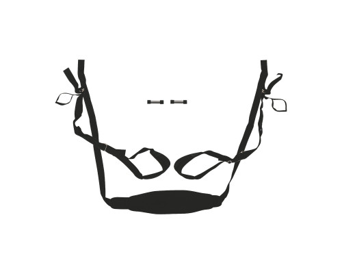 Черные секс-качели с фиксацией на двери