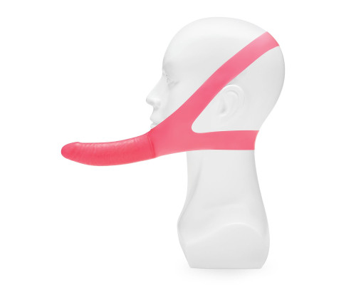 Розовый фаллоимитатор с креплением на лицо The Original Facilitator - 14 см.