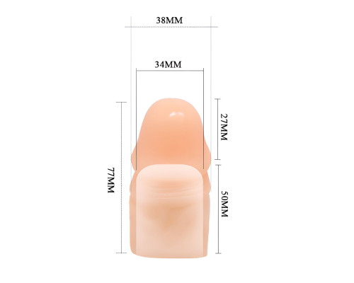 Телесная насадка на пенис - 7,7 см.