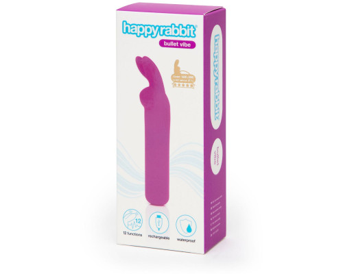 Лиловая вибропуля с ушками Rechargeable Rabbit Ears Bullet Vibrator