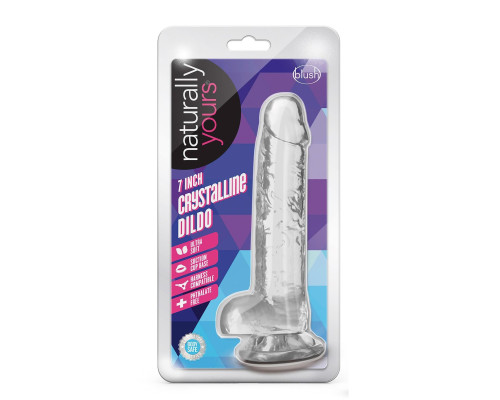 Прозрачный фаллоимитатор 7 Inch Crystalline Dildo - 17,7 см.