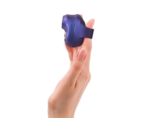 Синий клиторальный стимулятор на палец Kisscool