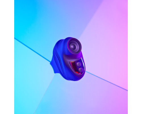 Синий клиторальный стимулятор на палец Kisscool