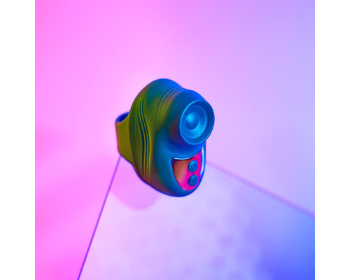 Зеленый клиторальный стимулятор на палец Kisscool