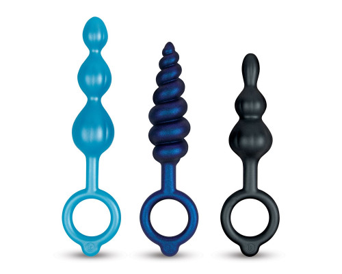 Набор из 3 силиконовых анальных стимуляторов Beaded Butties Bundle