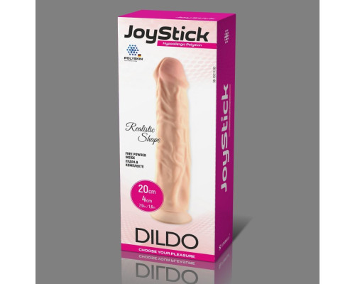 Телесный фаллоимитатор JoyStick на присоске - 20 см.