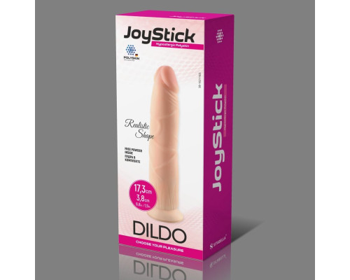 Телесный фаллоимитатор JoyStick на присоске - 17,3 см.