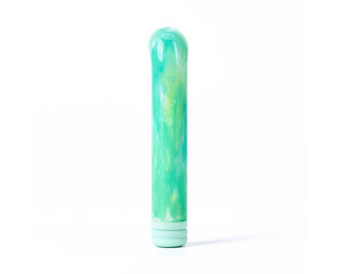 Зеленый компактный вибратор из стекла Magic Cane - 12 см.