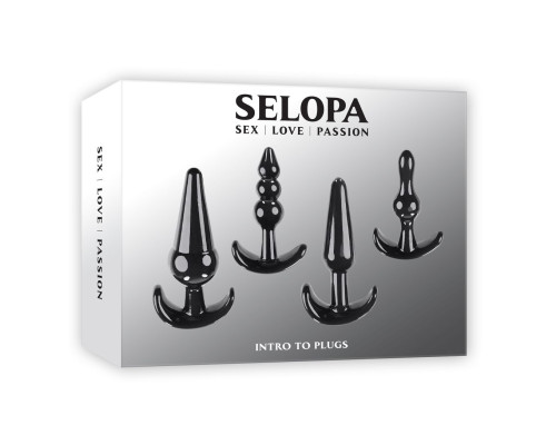 Набор из 4 анальных пробок-якорей Intro To Plugs