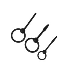 Набор из 3 черных уретральных массажеров Spin