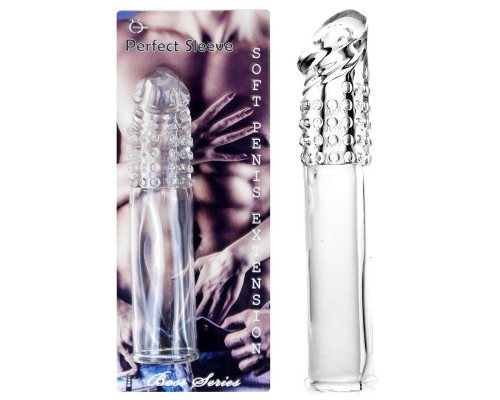 Прозрачная насадка-удлинитель Perfect Sleeve - 19 см.