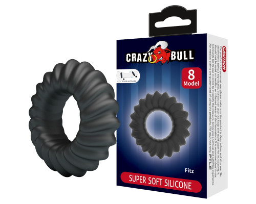 Черное эрекционное кольцо Fitz