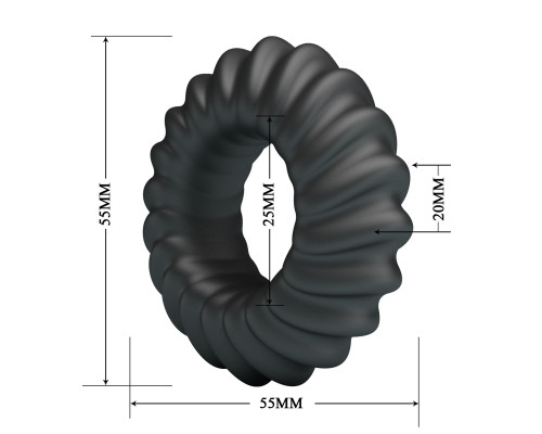 Черное эрекционное кольцо Fitz