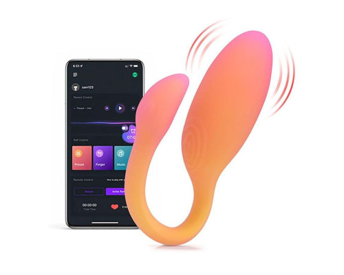 Оранжевый вибратор Flamingo Max