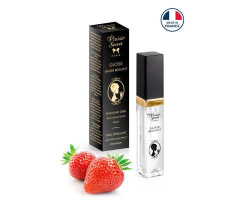 Стимулирующий блеск для губ со вкусом клубники - 7 мл.