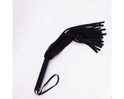 Черный кожаный флоггер - 45 см.