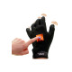 Черная виброперчатка для массажа Fuzu на левую руку