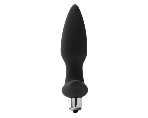Черная анальная вибропробка FantASStic Vibrating Plug - 14 см.