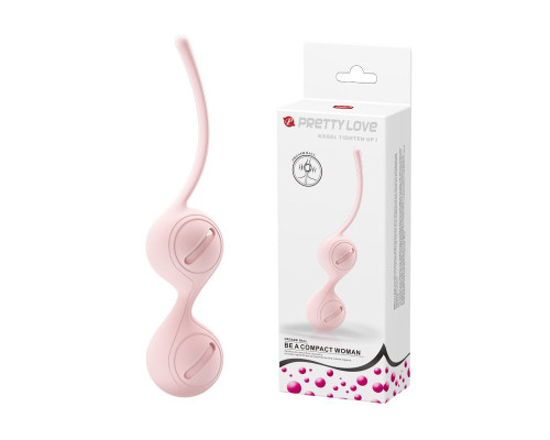 Нежно-розовые вагинальные шарики на сцепке Kegel Tighten Up I