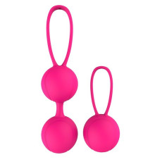 Набор розовых вагинальных шариков PLEASURE BALLS   EGGS DUO BALL SET