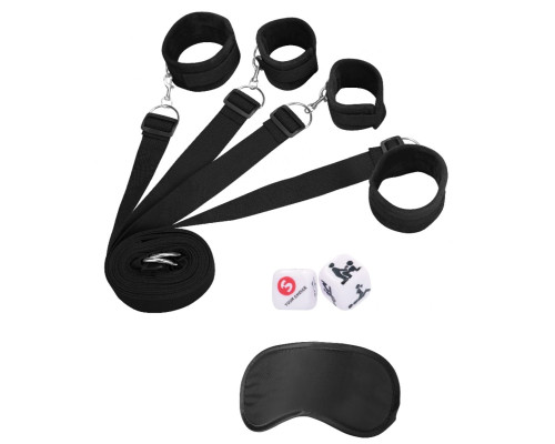 Черный игровой набор БДСМ Under The bed Binding Restraint Kit