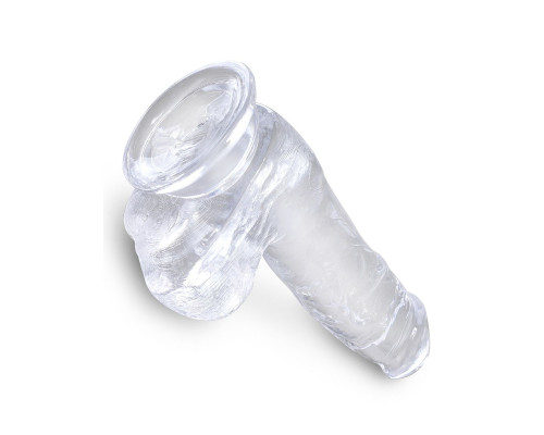 Прозрачный фаллоимитатор King Cock Clear 6  Cock with Balls - 17,8 см.