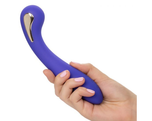 Фиолетовый вибромассажер с электростимуляцией Intimate Estim Petite G Wand - 19 см.