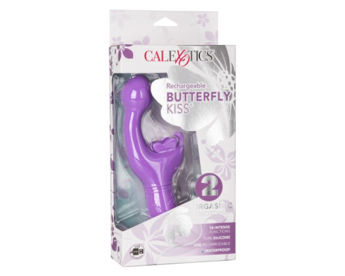 Фиолетовый вибратор-кролик Rechargeable Butterfly Kiss