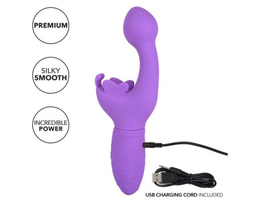 Фиолетовый вибратор-кролик Rechargeable Butterfly Kiss