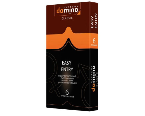 Презервативы с увеличенным количеством смазки DOMINO Classic Easy Entry - 6 шт.