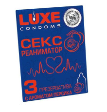 Презервативы с ароматом персика  Сексреаниматор  - 3 шт.