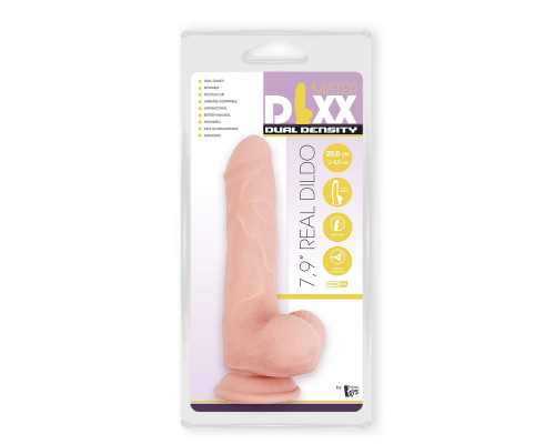 Телесный фаллоимитатор-реалистик Dual Density Dildo - 20 см.