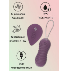 Фиолетовые вагинальные виброшарики с пультом ДУ Ray - 8,3 см.