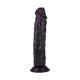 Чёрный фаллоимитатор без мошонки - 19,5 см.