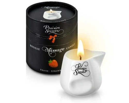 Массажная свеча с ароматом клубники Bougie de Massage Gourmande Fraise - 80 мл.