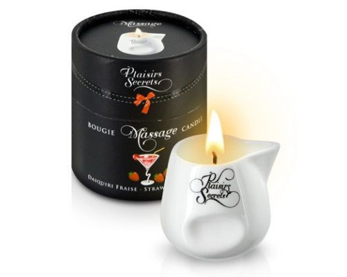 Массажная свеча с ароматом клубничного дайкири Bougie de Massage Daikiri Fraise - 80 мл.