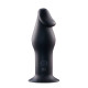 Черный анальный вибромассажер 5INCH RECHARGEABLE BUTTPLUG - 12,7 см.