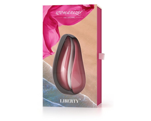 Розовый бесконтактный клиторальный стимулятор Womanizer Liberty