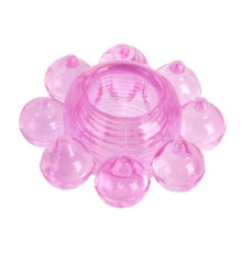 Розовое гелевое эрекционное кольцо-цветок