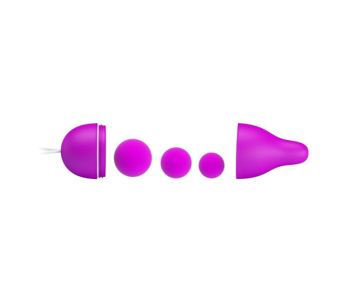 Лиловое вагинальное яйцо с утяжеляющими шариками Kegel Ball