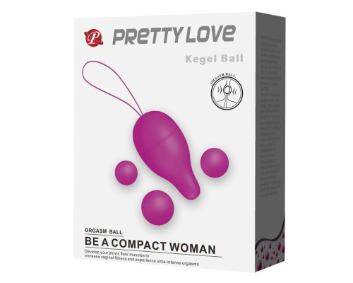 Лиловое вагинальное яйцо с утяжеляющими шариками Kegel Ball