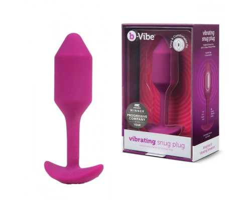 Розовая пробка для ношения с вибрацией Snug Plug 2 - 11,4 см.