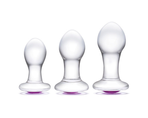 Набор из 3 стеклянных анальных пробок Bling Bling