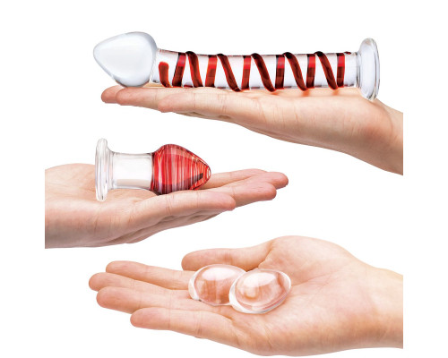 Набор из 4 стеклянных предметов Mr. Swirly Set