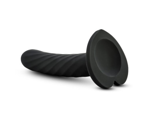 Черный анальный фаллоимитатор Twist Medium - 14 см.